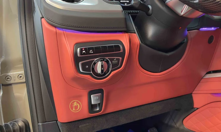 Mercedes g63 in Gray Super Car Dealership in Dubai