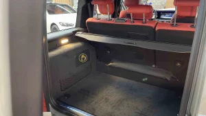 Mercedes g63 in Gray Luxury Car Dealership in Dubai