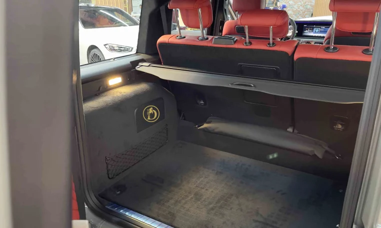 Mercedes g63 in Gray Luxury Car Dealership in Dubai