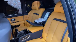Rolls Royce Cullinan in Black Luxury Car Dealership in Dubai
