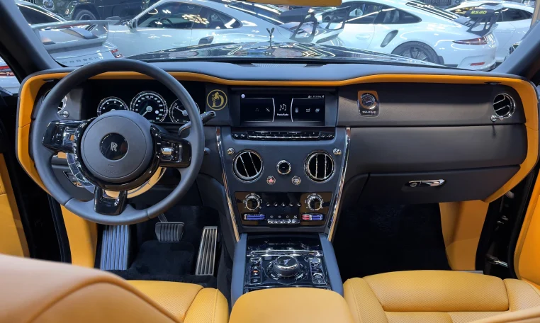 Rolls Royce Cullinan in Black Dealership in Dubai UAE