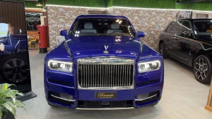 Rolls Royce Cullinan 2019 in Blue Dealership in Dubai UAE