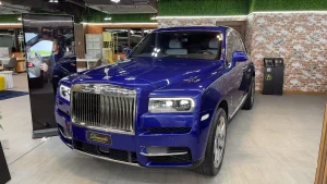 Rolls Royce Cullinan 2019 in Blue Dealership in Dubai