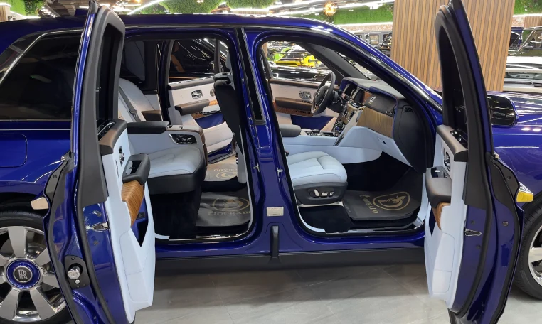 Rolls Royce Cullinan 2019 in Blue Exotic Car Dealership in Dubai