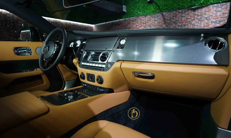 Rolls Royce Wraith in Dark Grey Luxury Car Dealership in Dubai