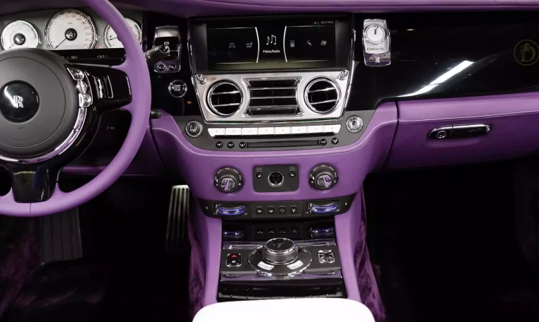 Rolls Royce Dawn in White Luxury Car Dealership in Dubai