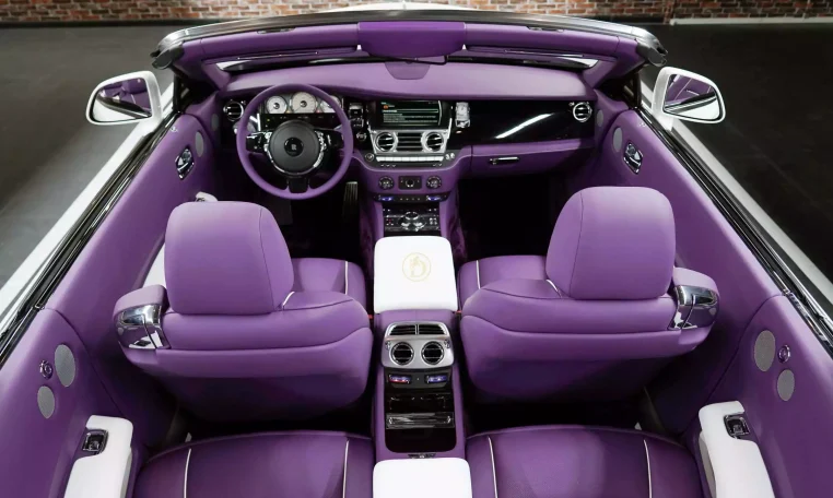 Rolls Royce Dawn in White Exotic Car Dealership in Dubai
