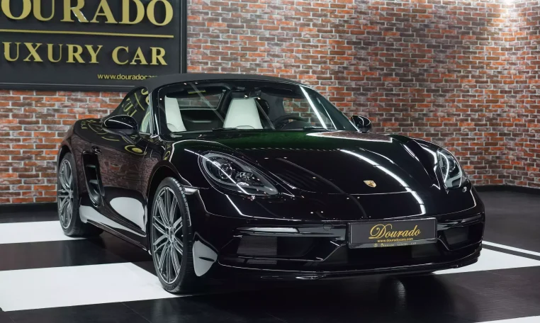 Porsche 718 Boxster Black super Car in Dubai UAE