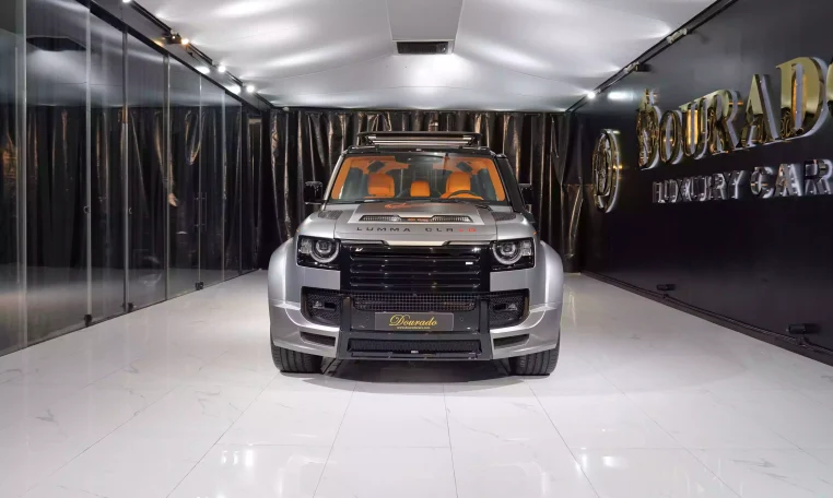 and Rover Defender Lumma CLR LD Silicon Silver Matte Exotic Car Dealership Dubai UAE