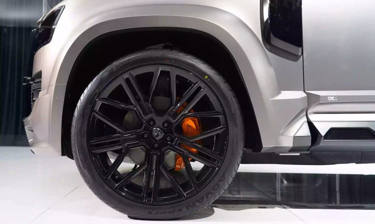 and Rover Defender Lumma CLR LD Silicon Silver Matte Exotic Car Dubai UAE