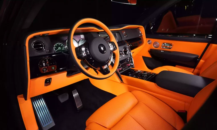 Rolls Royce Cullinan in Diamond Black Exotic Car Dealership in Dubai