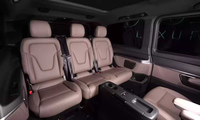 Mercedes-Benz V250D LWB Maybach Kit 2023 Black Luxury Car Dealership in Dubai