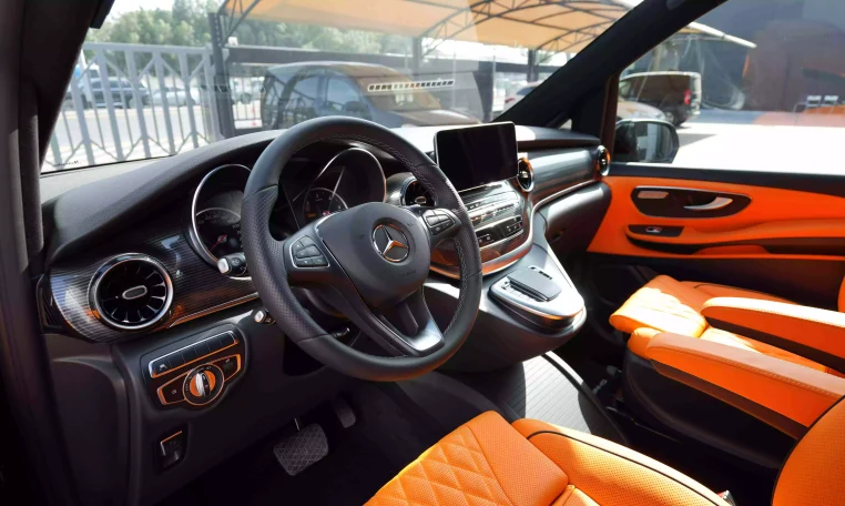 Maybach V-Class Extra LWB 2023 Red Wine & Black exotic van for sale