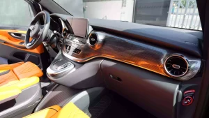 Maybach V-Class Extra LWB 2023 Red Wine & Black exotic van for sale in Dubai