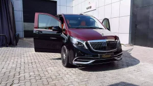 Maybach V-Class Extra LWB in Red Wine & Black