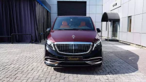 Dubai Maybach V-Class Extra LWB 2023 Red Wine & Black
