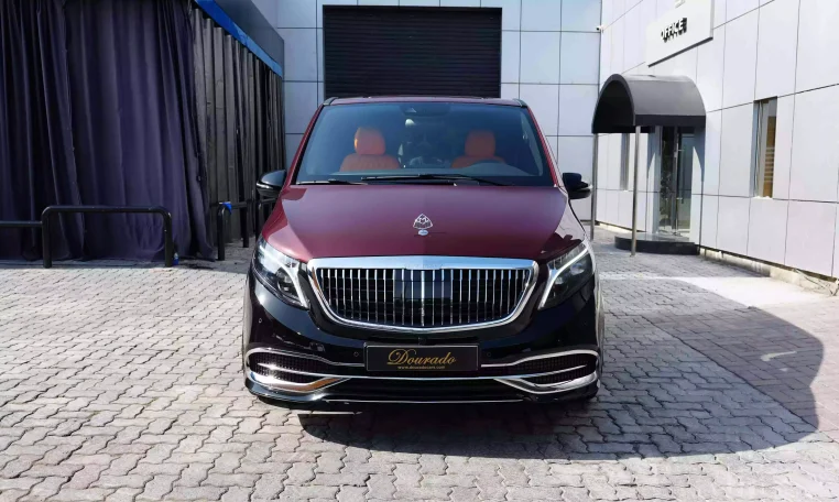 Dubai Maybach V-Class Extra LWB 2023 Red Wine & Black