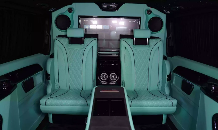 2023 Maybach V Class Long Wheelbase in Obsidian Black & Interior Tiffany Blue