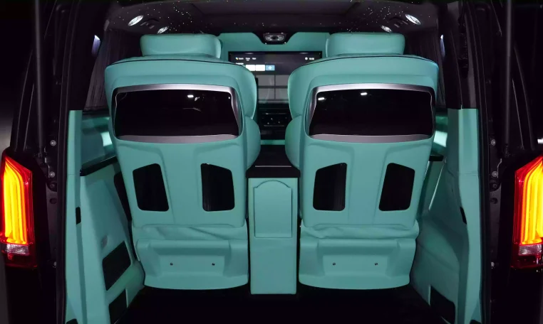 Maybach V Class Long Wheelbase in Obsidian Black & Interior Tiffany Blue 2023