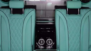 Maybach V Class Long Wheelbase in Obsidian Black & Interior Tiffany Blue 2023 Dubai