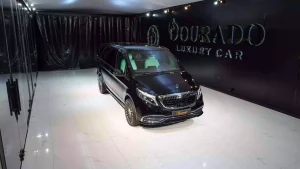 Maybach V Class Long Wheelbase 2023 in Obsidian Black & Interior Tiffany Blue