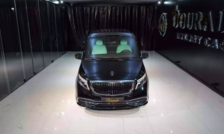 Maybach V Class Long Wheelbase in Obsidian Black & Interior Tiffany Blue exotic car dealers