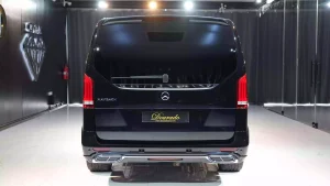 Maybach V Class Long Wheelbase in Obsidian Black & Interior Tiffany Blue dealership Dubai