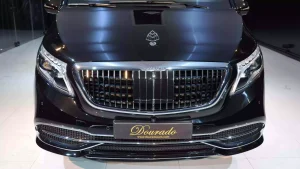 Maybach V Class Long Wheelbase in Obsidian Black & Interior Tiffany Blue luxury mini van