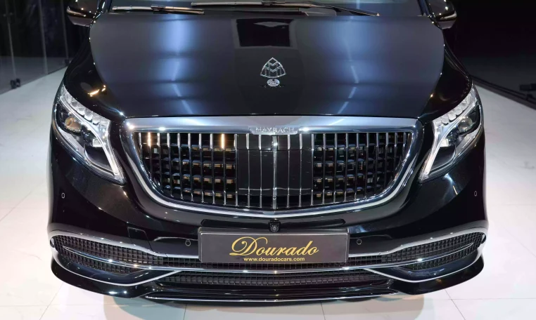 Maybach V Class Long Wheelbase in Obsidian Black & Interior Tiffany Blue luxury mini van