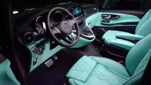 Maybach V Class Long Wheelbase in Obsidian Black & Interior Tiffany Blue exotic mini van for sale