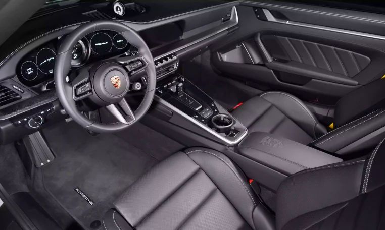 Porsche 911 Turbo S Cabriolet in Crayon & Interior Black