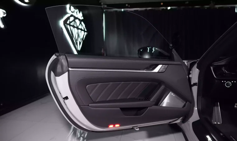 Porsche 911 Turbo S Cabriolet in Crayon & Interior Black