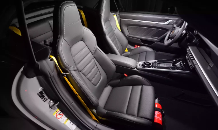 Porsche 911 Turbo S Cabriolet in Crayon & Interior Black