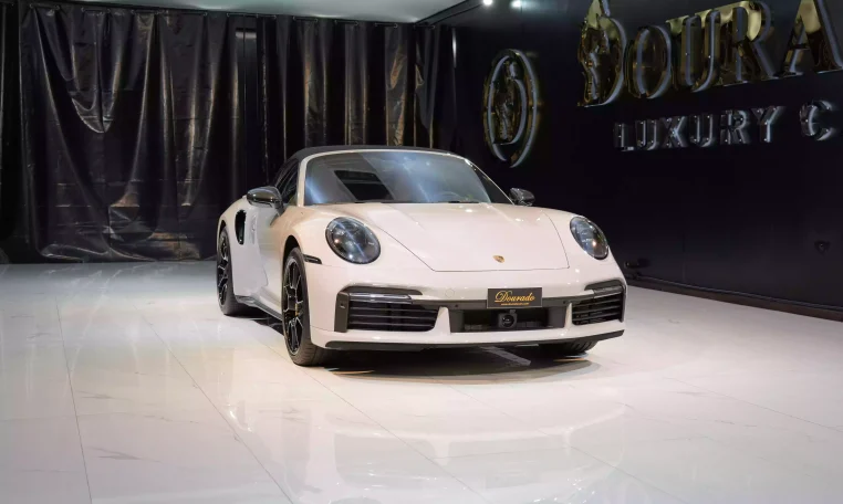 Porsche 911 Turbo S Cabriolet in Crayon & Interior Black