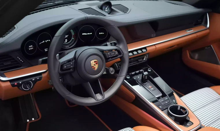 Porsche 911 Turbo S Cabriolet in Jet Black & Interior Heritage Design Package