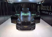 Rolls Royce Cullinan Onyx Concept in Diamond Black & Interior Mint Green Car Dealership in Dubai