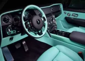 Rolls Royce Cullinan Onyx Concept in Diamond Black & Interior Mint Green Luxury Car Dealership in Dubai