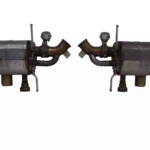 Ferrari 812 Left & Right Rear Silencer Silver OEM 337500 337499 for sale in dubai 01