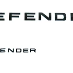 Land Rover Defender Black and Blue Hood + Tail badge Letters for sale in dubai-1