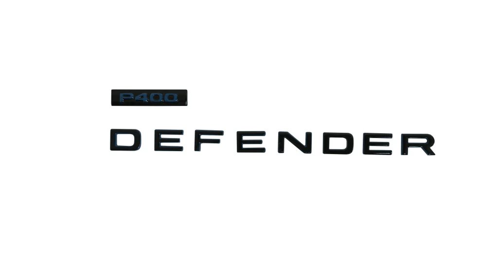 Land Rover Defender Black and Blue Hood + Tail badge Letters for sale in dubai-2