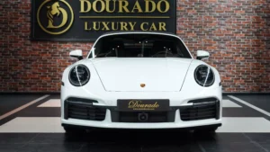 Porsche 911 Turbo S Cabriolet White for sale in dubai 3