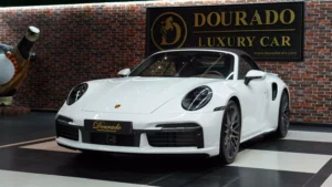 Porsche 911 Turbo S Cabriolet White for sale in dubai 4