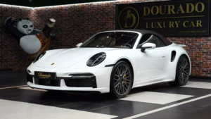 Porsche 911 Turbo S Cabriolet White for sale in dubai 5