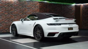 Porsche 911 Turbo S Cabriolet White for sale in dubai 6