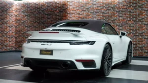 Porsche 911 Turbo S Cabriolet White for sale in dubai 9