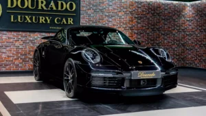Porsche 911 Turbo S Cabriolet black for sale in dubai 2