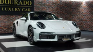 Porsche 911 Turbo S Cabriolet grey for sale in dubai 1