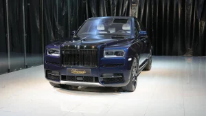 Rolls Royce Cullinan Black Badge in Blue Midnight Sapphire for sale in Dubai
