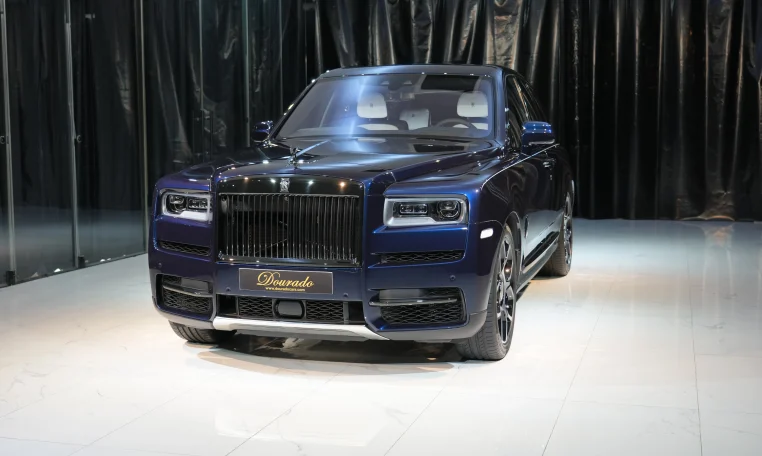 Rolls Royce Cullinan Black Badge in Blue Midnight Sapphire for sale in Dubai