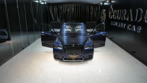 Rolls Royce Cullinan Black Badge in Blue Midnight Sapphire for sale in Dubai